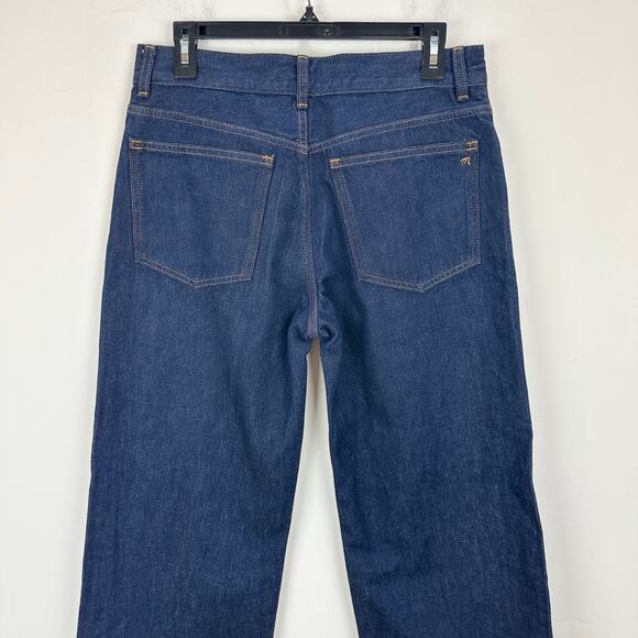 Madewell Petite Low Slung Baggy Jeans Rinse Wash Dark Blue Rigid US 27P NWT - Picture 11 of 14